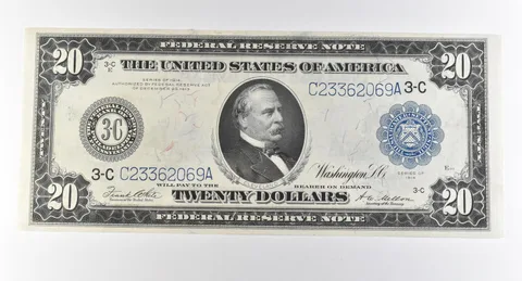 1914 $20 Philadelphia PA FRN Large Note Blue Seal *2828