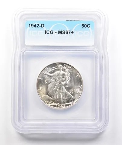 1942-D Walking Liberty Half Dollar MS67+ ICG a2879