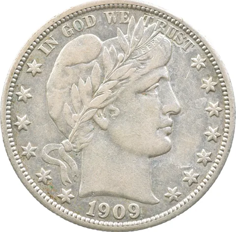 1909 Barber Half Dollar a3427
