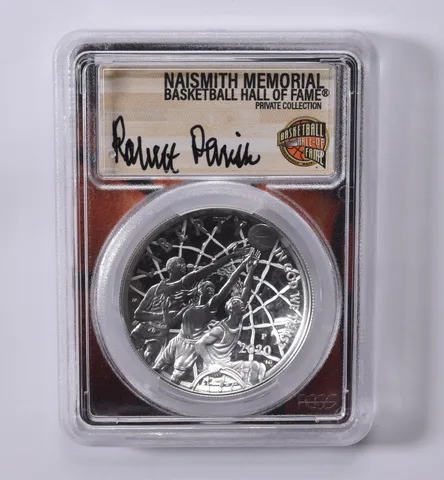 2020-P ROBERT PARISH SIGNED Basketball HOF Commemorative Dollar PR70 PCGS