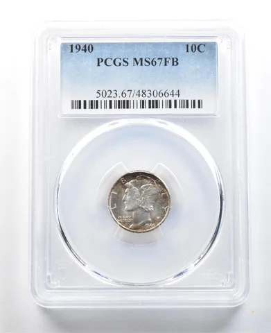 1940 Mercury Dime MS67 FB PCGS *3382