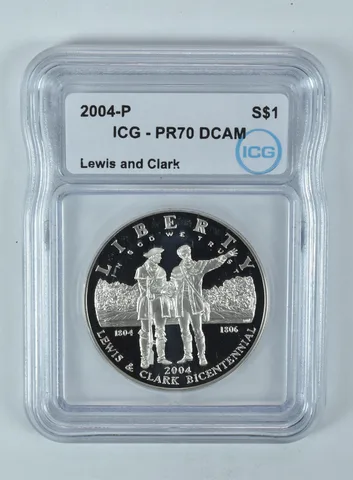 2004-P Lewis & Clark Commemorative Silver Dollar PR70 DCAM ICG