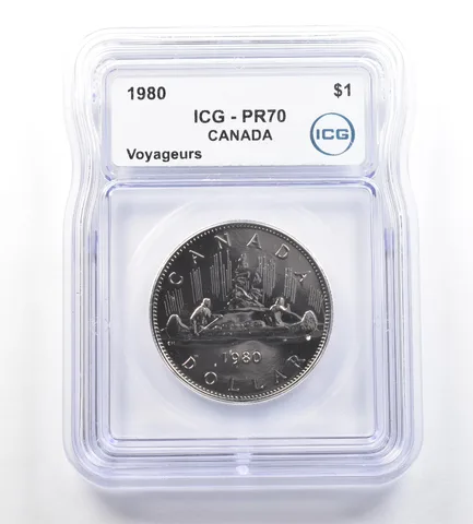 1980 Canada 1 Dollar Voyageurs PR70 ICG *7673
