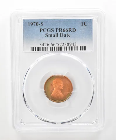 1970-S Lincoln Memorial Cent Small Date PR66 RD PCGS Beautiful Tone *6669