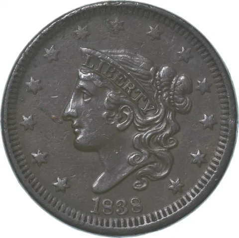 1838 Young Head Large Cent *8300