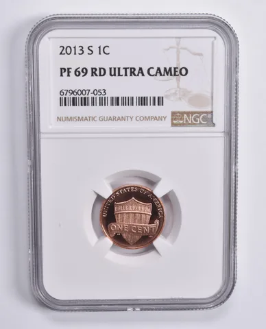 2013-S Lincoln Cent Union Shield PF69 RD UCAM NGC Brown Lbl
