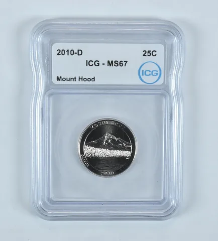 2010-D Washington Quarter ATB Mount Hood MS67 ICG