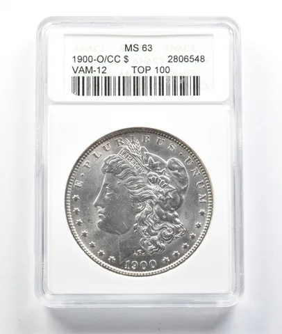 1900-O/CC Morgan Silver Dollar VAM 12 Top 11 MS63 ANACS a0430