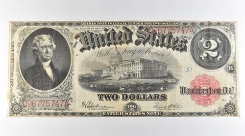 1917 $2 Legal Tender Large Note Red Seal *3076