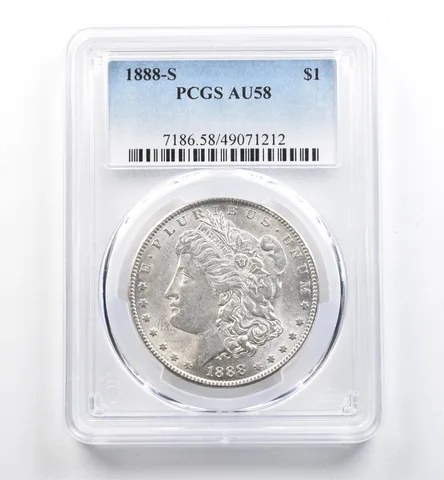 1888-S Morgan Silver Dollar AU58 PCGS *9919