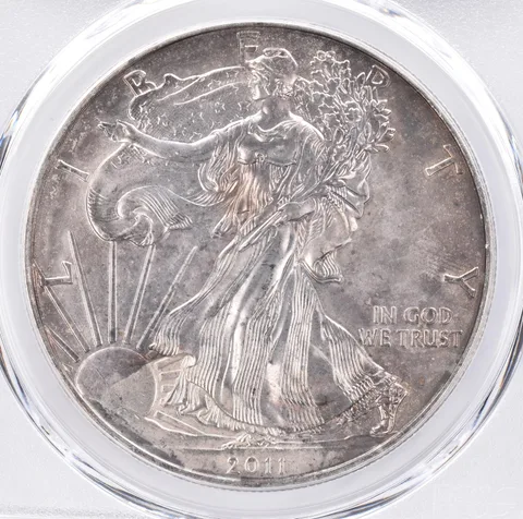 2011 American Silver Eagle MS67 PCGS Beautiful Tone *1356