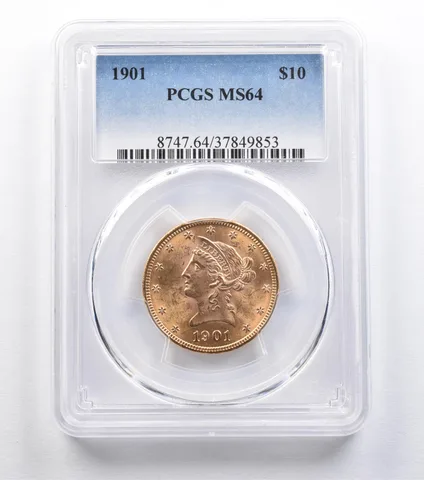 1901 $10 Liberty Head Gold Eagle MS64 PCGS *2234