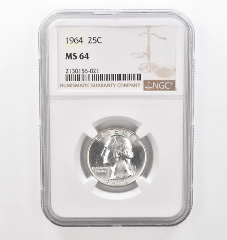 1964 Washington Quarter MS64 NGC Beautiful Tone Reverse *2256