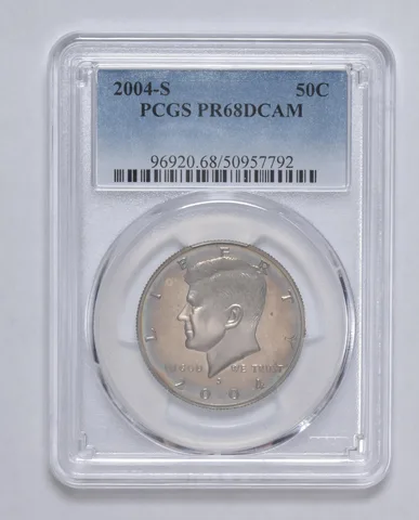 2004-S Kennedy Half Dollar PR68 DCAM PCGS Hazy *8012