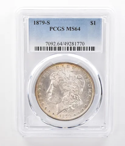 1879-S Morgan Silver Dollar MS64 PCGS Insane Reverse Tone a0704