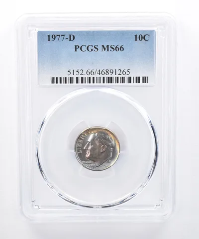 1977-D Roosevelt Dime MS66 PCGS Beautiful Tone *8288