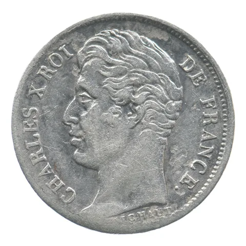1827 A France Half Franc 1/2 Charles X *6457