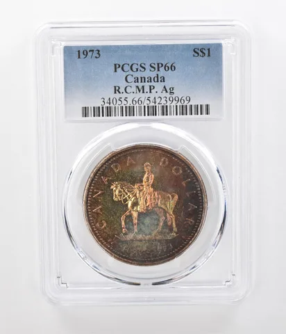 1973 Canada 1 Dollar Silver RCMP SP66 PCGS Beautiful Tone *1214