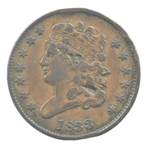 1833 Classic Head Half Cent *6140