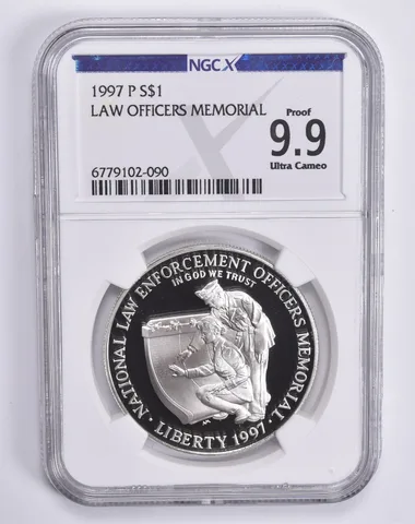 1997-P Law Enforcement Commemorative Dollar Proof 9.9 UCAM NGC X NGCX