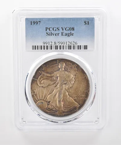 1997 American Silver Eagle VG08 PCGS Beautiful Tone *1525
