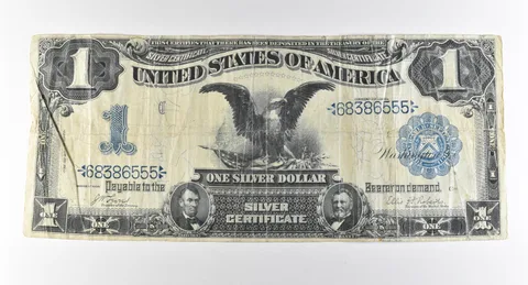 1899 $1 Silver Certificate Large Note Blue Seal *2855