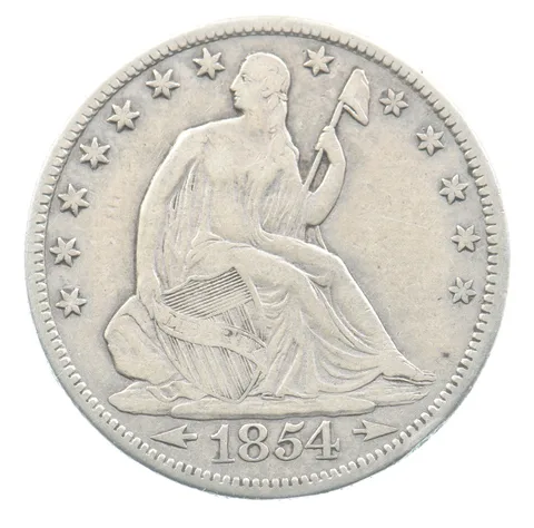1854 Seated Liberty Half Dollar Arrows *3507