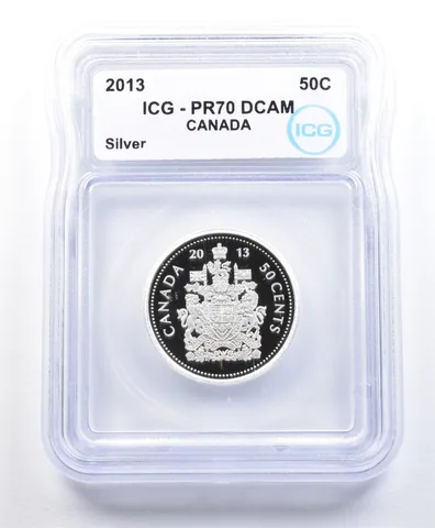 2013 Canada 50 Cents Silver PR70 DCAM ICG a0939