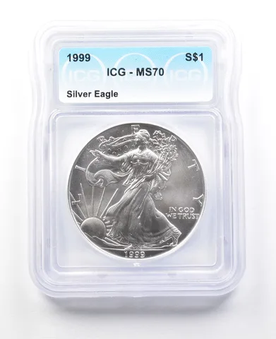 1999 American Silver Eagle MS70 ICG a3023