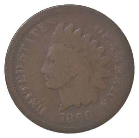 1869 Indian Head Cent a7346
