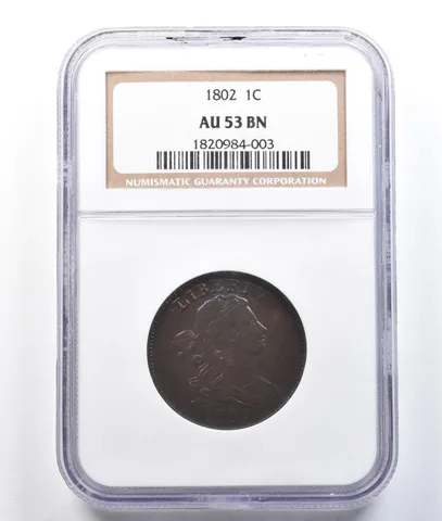 1802 Draped Bust Large Cent AU53 BN NGC a1496