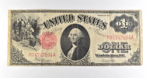 1917 $1 Legal Tender Large Note Red Seal *4561