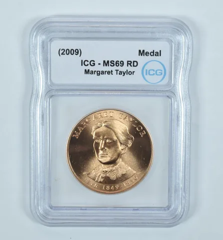 (2009) First Spouse Medal Margaret Taylor MS69 RD ICG