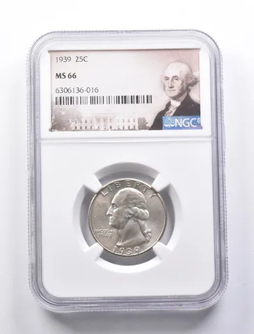 MS66 1939 Washington Quarter NGC *1295