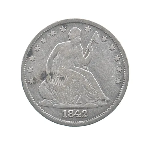 1842 Seated Liberty Half Dollar Medium Date *4425