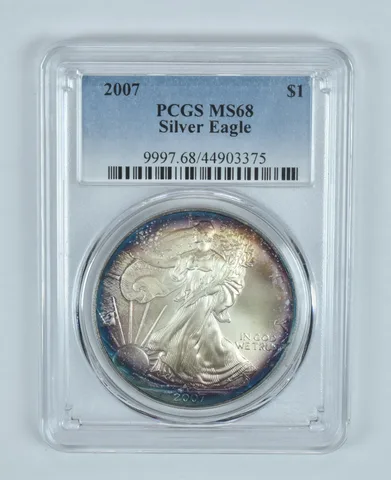 MS68 2007 American Silver Eagle - PCGS Beautiful Tone! a0849