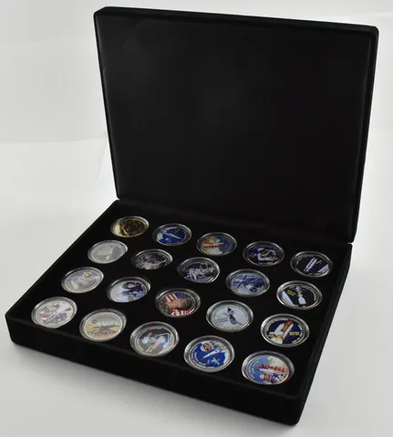 2001-04 Kennedy Half Dollars NASA Achievements Painted 20 Coin Set a9956