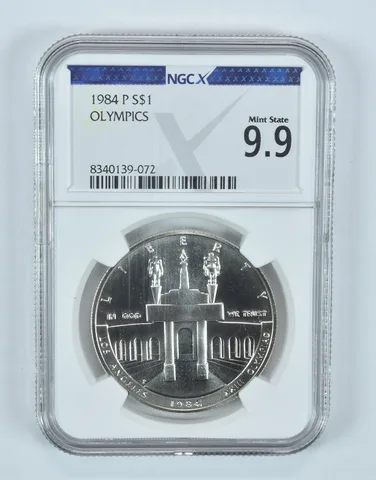 1984-P Olympic Commemorative Silver Dollar Mint State 9.9 NGC X NGCX