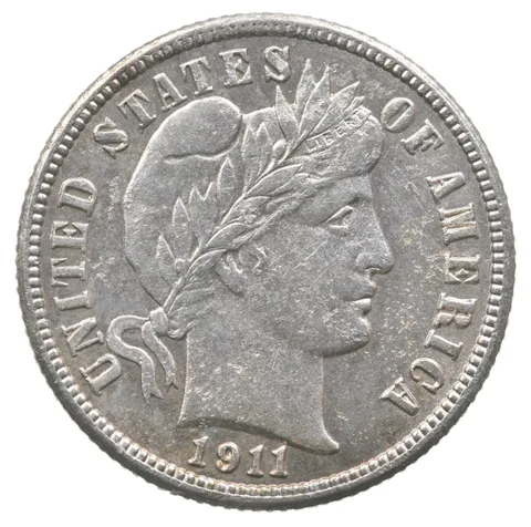 1911-S Barber Dime a7183