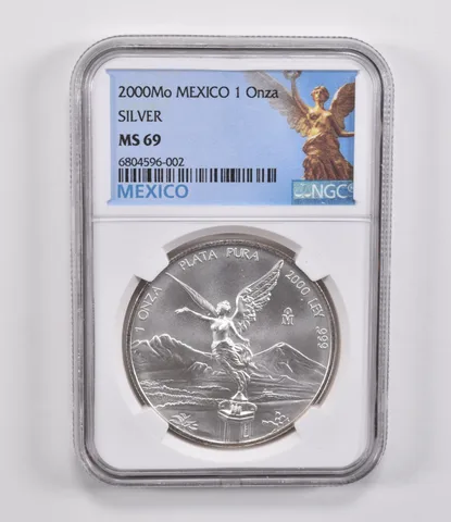 2000 Mo Mexico 1 Onza Libertad Mexican MS69 NGC