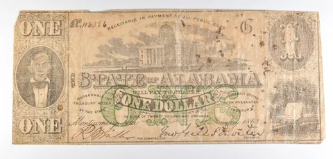 1863 $1 Alabama Obsolete Note *8618