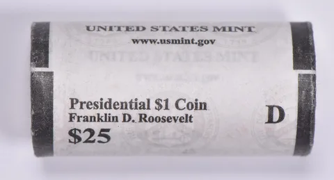 2014-D Franklin D. Roosevelt Presidential $1 Coin Roll $25 Unc US Mint BU