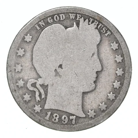 1897-O Barber Quarter Average Circ