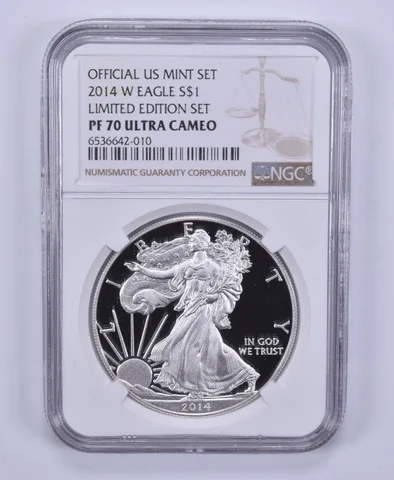2014-W American Silver Eagle Limited Edition Set PF70 NGC Brown Label