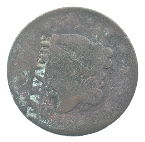 1816 Coronet Head Large Cent FA VACHE Counterstamp *1050