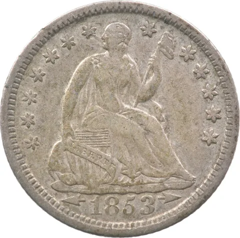1853 Seated Liberty Half Dime Arrows a5492
