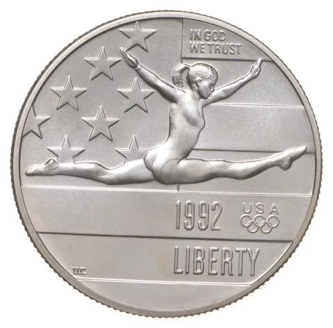 1992-P Unc BU Olympic Gymnastics Commemorative Half Dollar