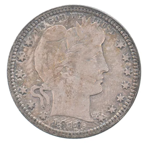 1916-D Barber Quarter Beautiful Tone *8798