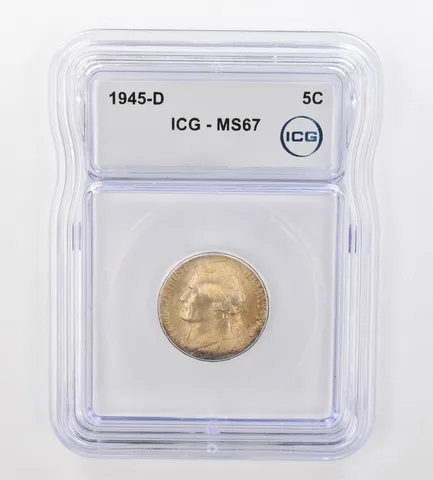 1945-D Jefferson Nickel MS67 ICG Beautiful Tone *0896