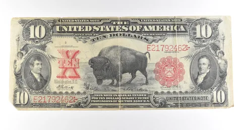 1901 $10 Legal Tender Large Note Red Seal Bison *2776